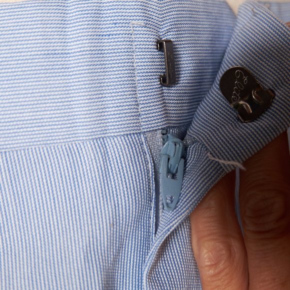 1980s Blue Pin Stripe Deadstock Pants - Picture 1 of 11